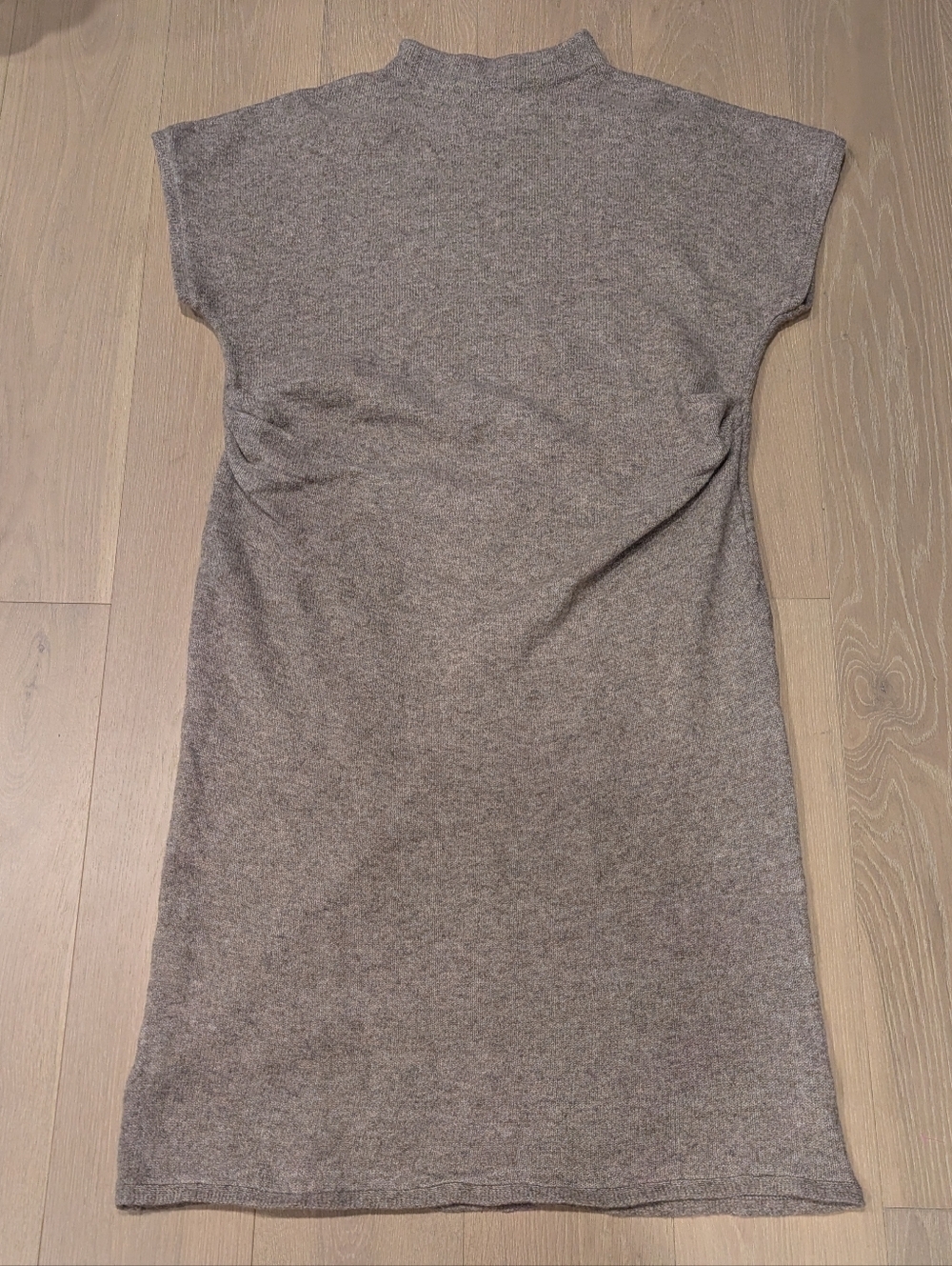 Minimalist Taupe Knit Dress - Women's Casual Shift